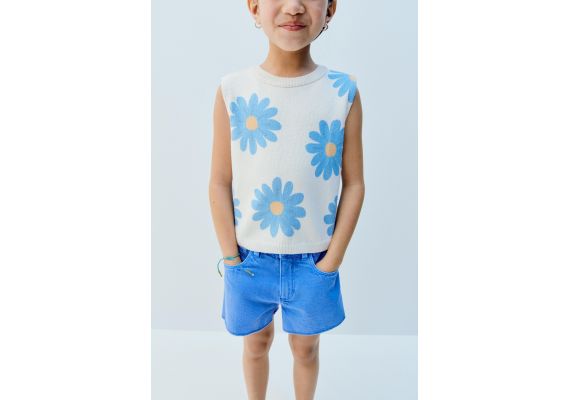 Zara Бермуды mom fit , Цвет: Синий, Размер: 3 лет (98 см), изображение 2