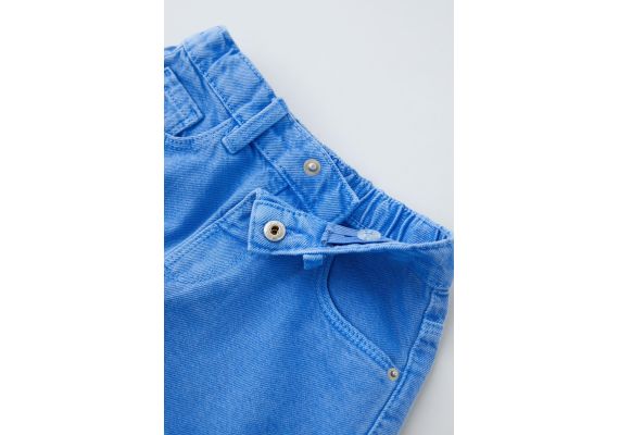 Zara Бермуды mom fit , Цвет: Синий, Размер: 3 лет (98 см), изображение 5