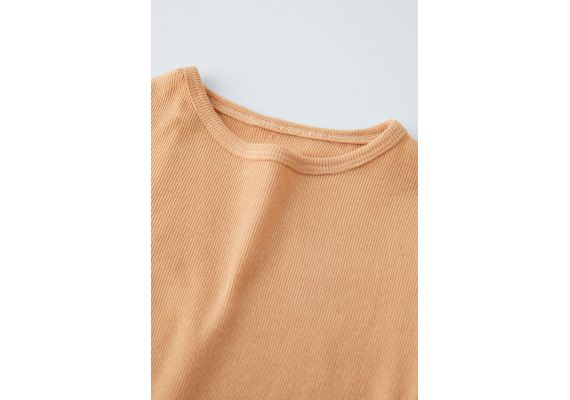 Zara Рубашка второй кожи с рифленым узором , Цвет: Коричневый, Размер: 3 лет (98 см), изображение 3