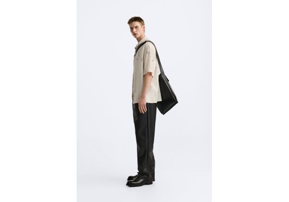 Zara Рубашка с принтом стиля streak , Цвет: Белый, Размер: S (US S), изображение 4