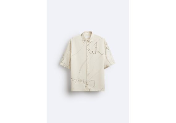 Zara Рубашка с принтом стиля streak , Цвет: Белый, Размер: S (US S), изображение 7