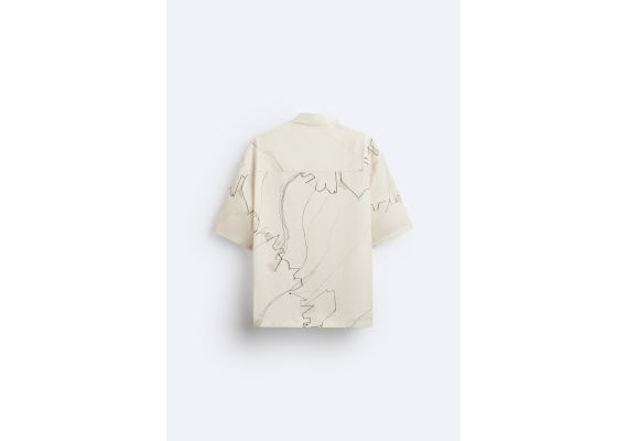 Zara Рубашка с принтом стиля streak , Цвет: Белый, Размер: S (US S), изображение 8