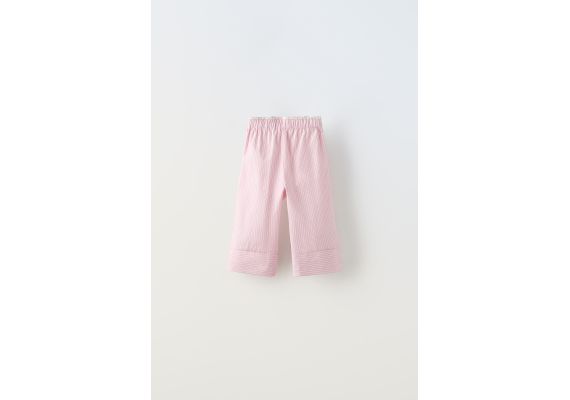 Zara Полосатые брюки из поплина , Цвет: Розовый, Размер: 1½ лет (86 см), изображение 3