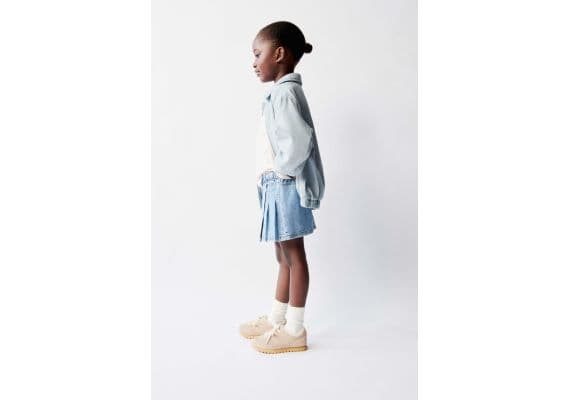 Zara   box pleat bermuda skort , Цвет: Синий, Размер: 4-5 лет (110 см), изображение 2