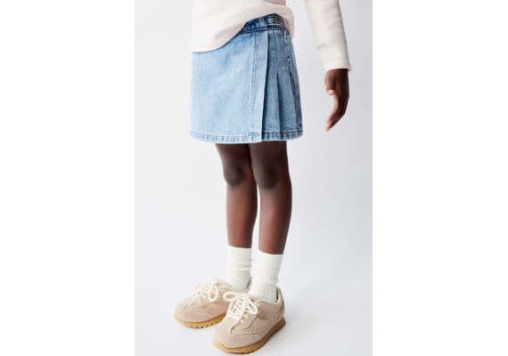 Zara   box pleat bermuda skort , Цвет: Синий, Размер: 4-5 лет (110 см), изображение 3