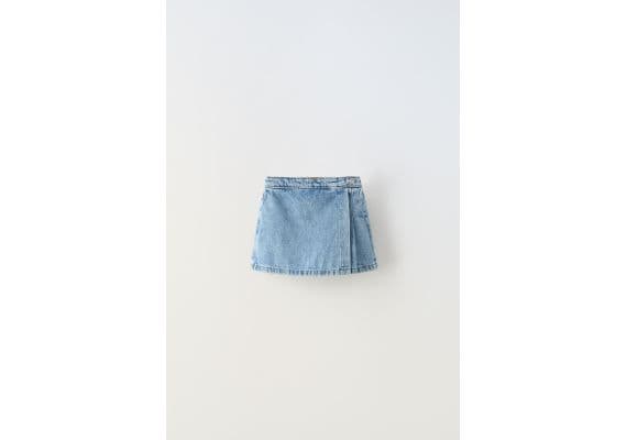 Zara   box pleat bermuda skort , Цвет: Синий, Размер: 4-5 лет (110 см), изображение 4