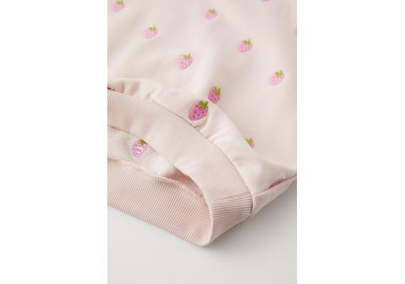 Zara Вышитая толстовка , Цвет: Розовый, Размер: 1½ лет (86 см), изображение 3