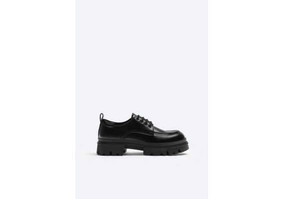 Zara  делитель moc toe chunky shoes , Цвет: Черный, Размер: 39, изображение 3