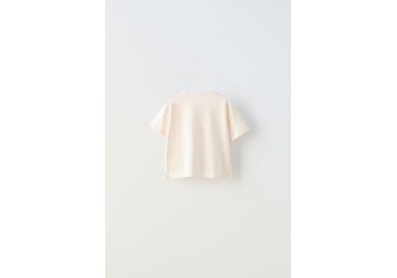 Zara Футболка с яркими цветами neon floral , Цвет: Бежевый, Размер: 1½ лет (86 см), изображение 2