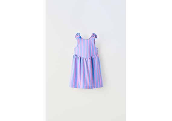 Zara Платье в полоску с узлом , Цвет: Синий, Размер: 3 лет (98 см)