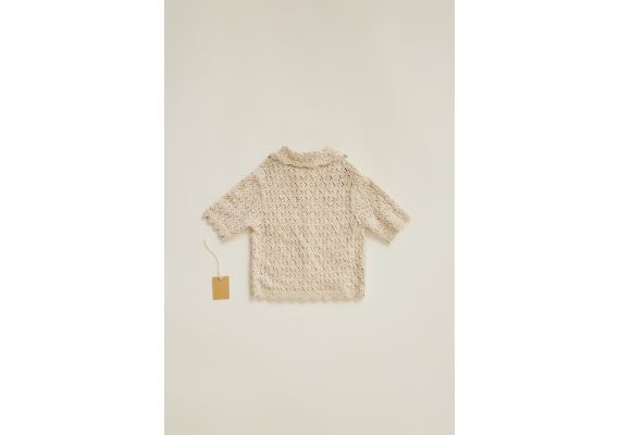 Zara Timelesz - топ из льняного трикотажа , Цвет: Бежевый, Размер: 3 лет (98 см), изображение 3