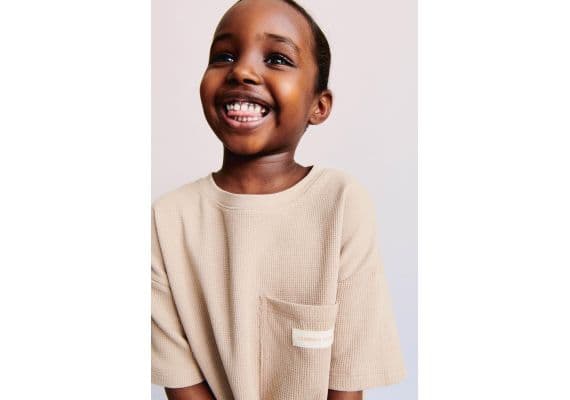 Zara  разделие 2-6 лет / одноцветная вафельная текстура co-ord , Цвет: Коричневый, Размер: 5 лет (110 см)