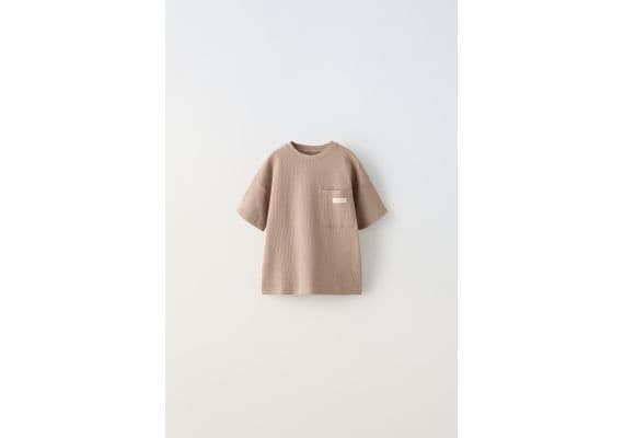 Zara  разделие 2-6 лет / одноцветная вафельная текстура co-ord , Цвет: Коричневый, Размер: 3 лет (98 см), изображение 3