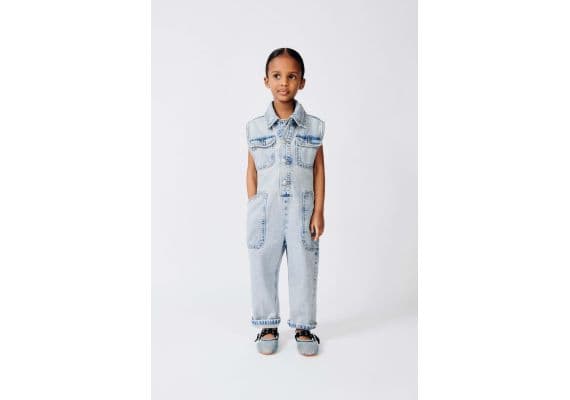 Zara Тканевый комбинезон denim worker , Цвет: Синий, Размер: 1½ лет (86 см)