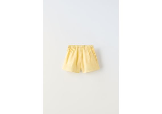 Zara Шорты-юбка из льна , Цвет: Жёлтый, Размер: 1½ лет (86 см), изображение 2