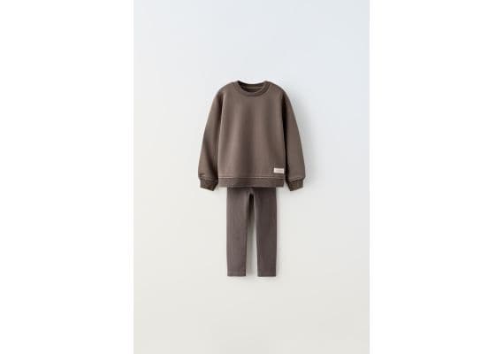 Zara Мягкий толстовка и лосины в комплекте , Цвет: Серый, Размер: 5-6 лет (116 см), изображение 11