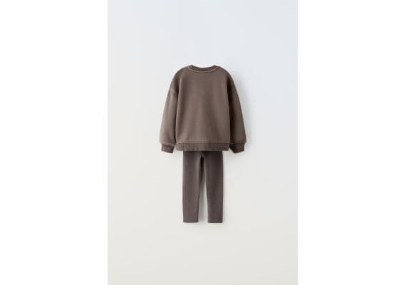 Zara Мягкий толстовка и лосины в комплекте , Цвет: Серый, Размер: 5-6 лет (116 см), изображение 13