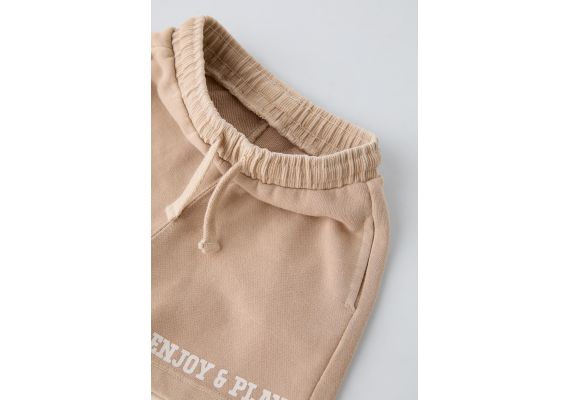 Zara Плюшевый костюм для отдыха varsity jogging co-ord , Цвет: Бежевый, Размер: 2 лет (92 см), изображение 3