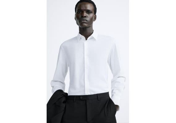 Zara Рубашка stretch shirt , Цвет: Белый, Размер: XL (US XL), изображение 5