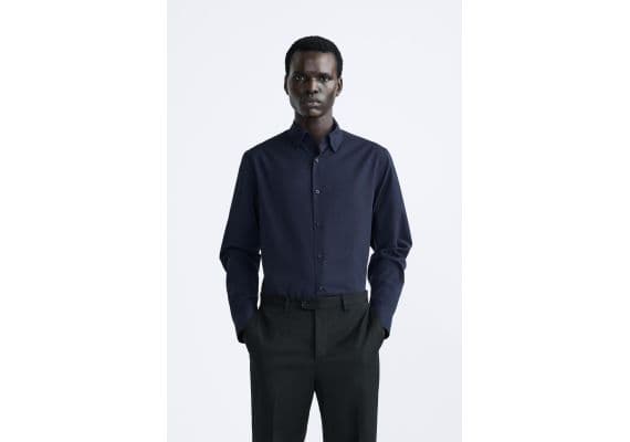 Zara Рубашка stretch shirt , Цвет: Синий, Размер: M (US M)