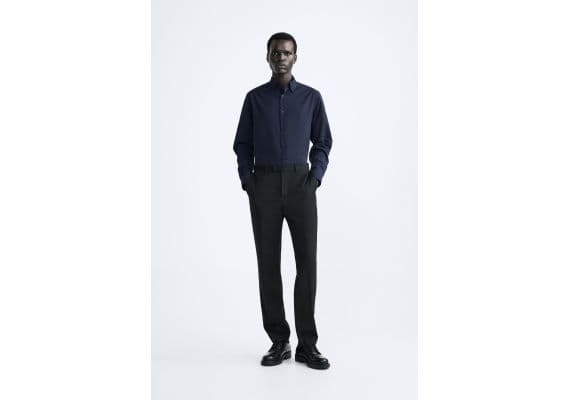 Zara Рубашка stretch shirt , Цвет: Синий, Размер: M (US M), изображение 3