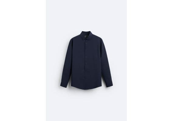 Zara Рубашка stretch shirt , Цвет: Синий, Размер: M (US M), изображение 7