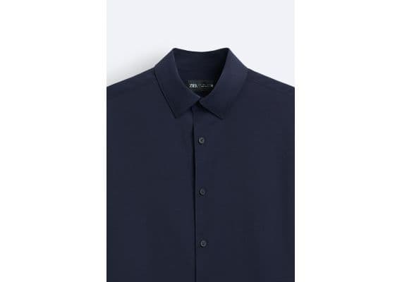 Zara Рубашка stretch shirt , Цвет: Синий, Размер: M (US M), изображение 9