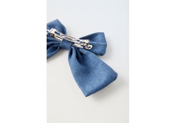 Zara   denim hair clip with bow , изображение 2