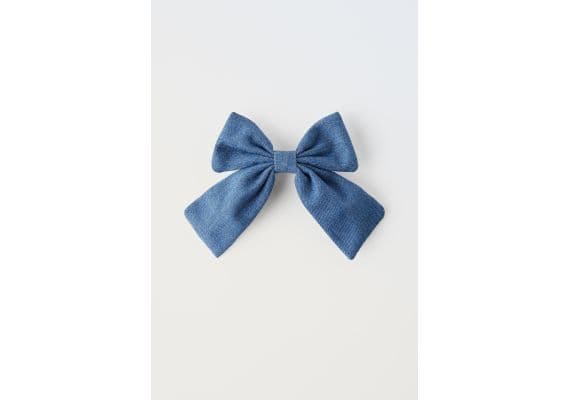 Zara   denim hair clip with bow , изображение 4