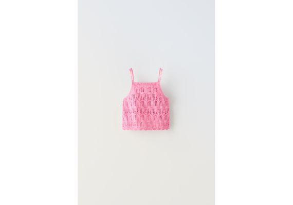 Zara Верх из трикотажа с цветочными бусинами , Цвет: Розовый, Размер: 1½ лет (86 см), изображение 2