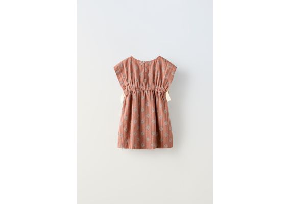 Zara Платье с печатным рисунком , Цвет: Коричневый, Размер: 1½ лет (86 см), изображение 3