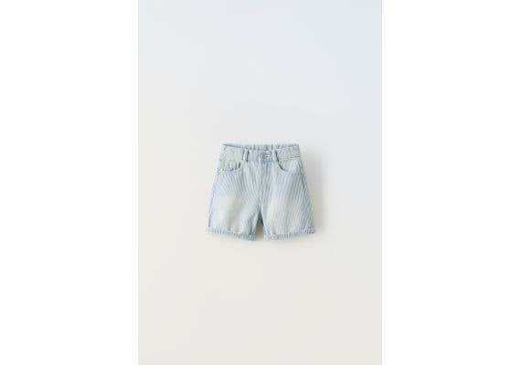 Zara Джинсовые бермуды в полоску , Цвет: multicolor, Размер: 1½ лет (86 см)