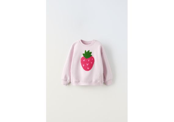 Zara Свитшот terry fruit , Цвет: Розовый, Размер: 1½ лет (86 см)