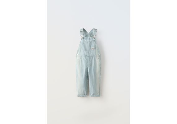 Zara Джинсовый комбинезон в полоску , Цвет: multicolor, Размер: 1½ лет (86 см)