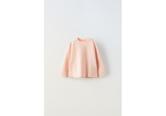 Zara Полосатая футболка , Цвет: Розовый, Размер: 1½ лет (86 см)