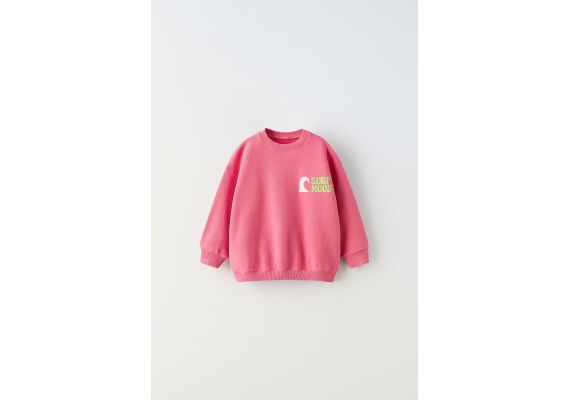 Zara   surf mood print sweatshirt , Цвет: Розовый, Размер: 6 лет (116 см)