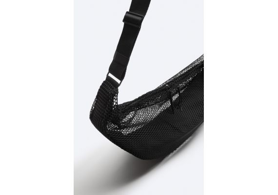 Zara   сумки xl mesh crossbody bag , Цвет: Черный, Размер: Только один размер, изображение 3