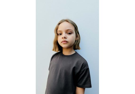 Zara Базовая футболка , Цвет: Металлик, Размер: 6 лет (116 см)