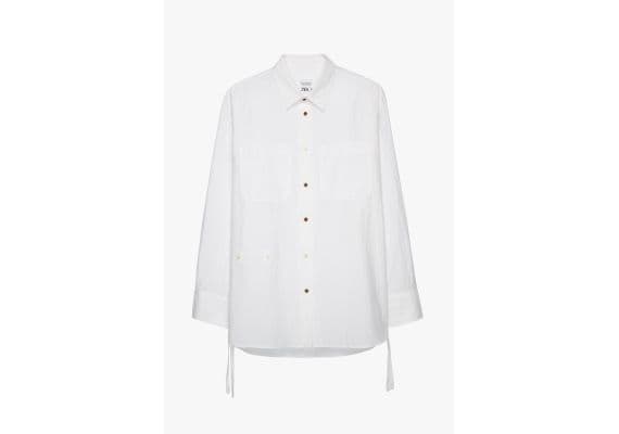 Zara Оверсайз рубашка limited edition , Цвет: Белый, Размер: S (US S), изображение 7