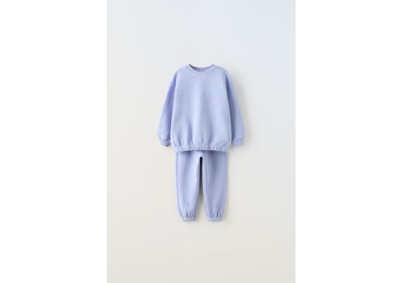 Zara  slogan sweatshirt and jogger trousers co-ord , Цвет: Синий, Размер: 3 лет (98 см)