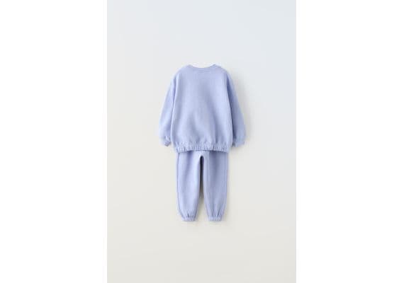 Zara  slogan sweatshirt and jogger trousers co-ord , Цвет: Синий, Размер: 3 лет (98 см), изображение 2