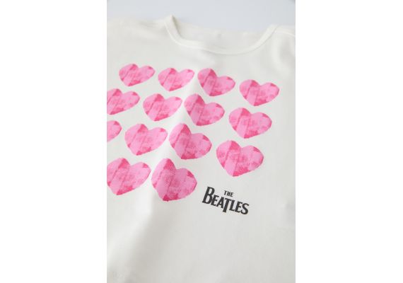 Zara Футболка the beatles ® hearts , Цвет: Бежевый, Размер: 6 лет (116 см), изображение 3