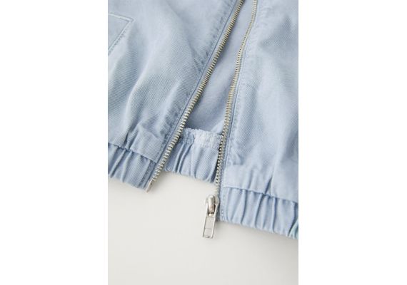 Zara   twill куртка-бомбер , Цвет: Синий, Размер: 3 лет (98 см), изображение 4