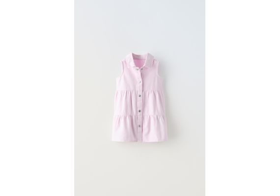 Zara Платье с разрезами из твида , Цвет: Фиолетовый, Размер: 1½ лет (86 см)