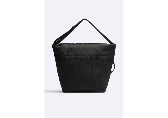 Zara Сумка через плечо xl nylon pleated crossbody bag , изображение 5