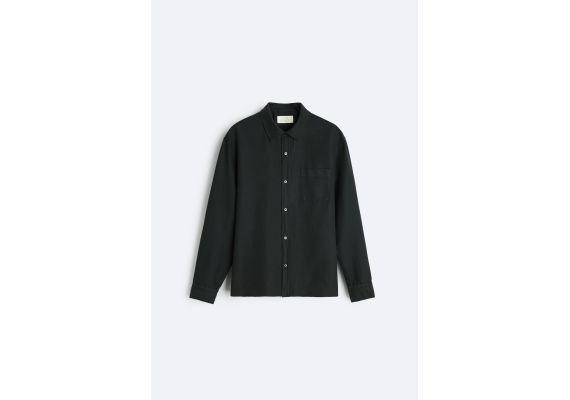 Zara Рубашка из хлопка и шелка , Цвет: Серый, Размер: XL (US XL), изображение 7