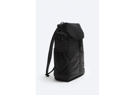 Zara Рюкзак explorer ripstop fabric backpack , Цвет: Черный, Размер: Только один размер, изображение 4