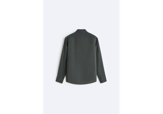 Zara Рубашка с модальным составом , Цвет: Серый, Размер: XL (US XL), изображение 8