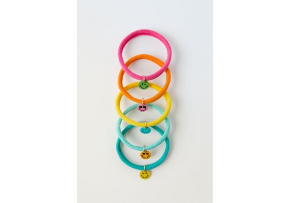 Zara Pack of five smileyworld ® эластических резинок для волос , изображение 4