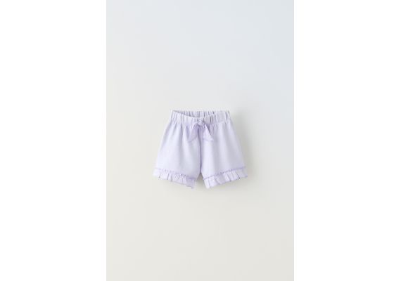 Zara Плюшевые бермуды с луком и оборками , Цвет: Фиолетовый, Размер: 1½ лет (86 см)